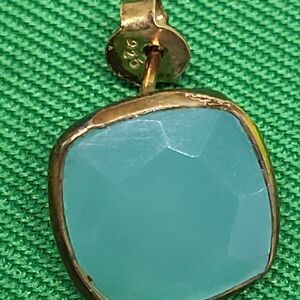 Best Silver, New, 18kGold-Plated Sterling Silver Oval Genuine Moonstone Earrings